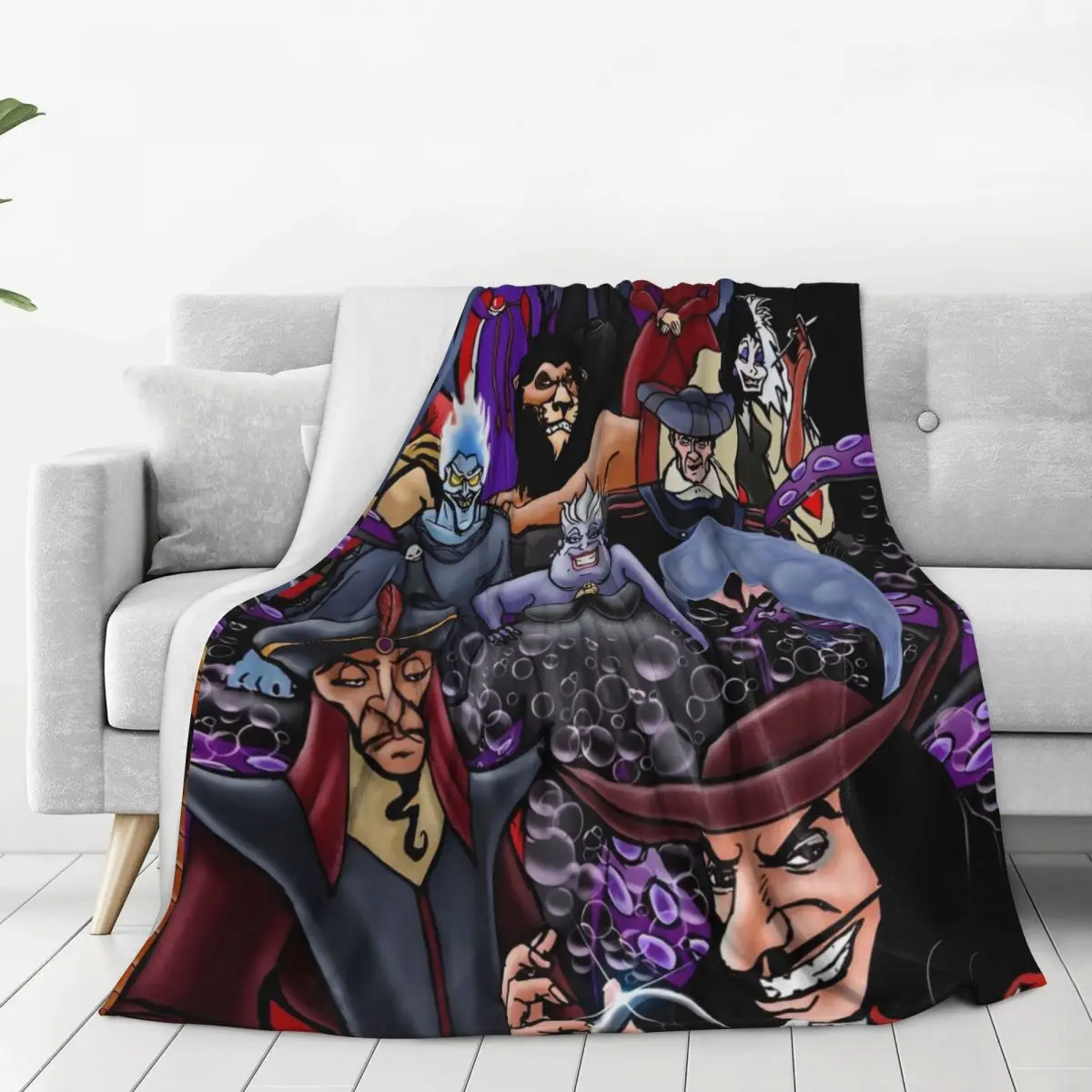 Super Soft Blanket Airplane Travel Halloween Villains Cartoon Bedding Throws Flannel Bedspread For Couch Chair Print Sofa Bed