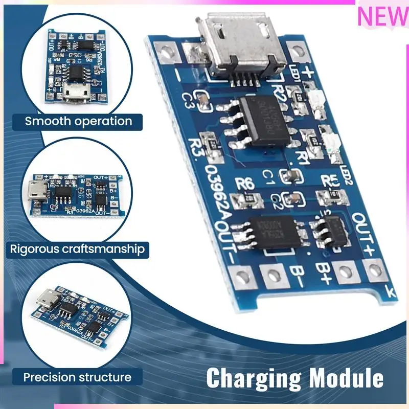 B27B 6 uds para módulo de carga TP4056 con protección de batería 18650 BMS 5V Micro-USB 1A placa de carga para 18650