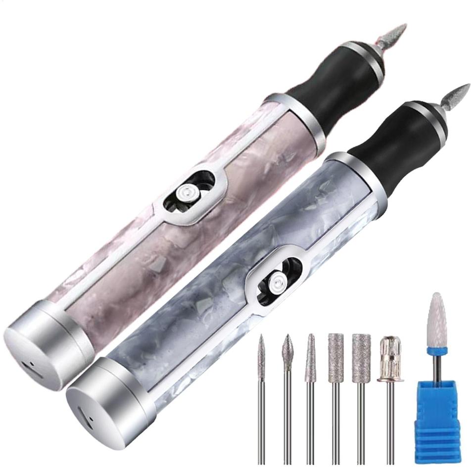  Electric Nail Sander File Nail Drill Cordless 4 Speeds Professional Nail Removing Acrylic Nail Tools for Thick Nails 