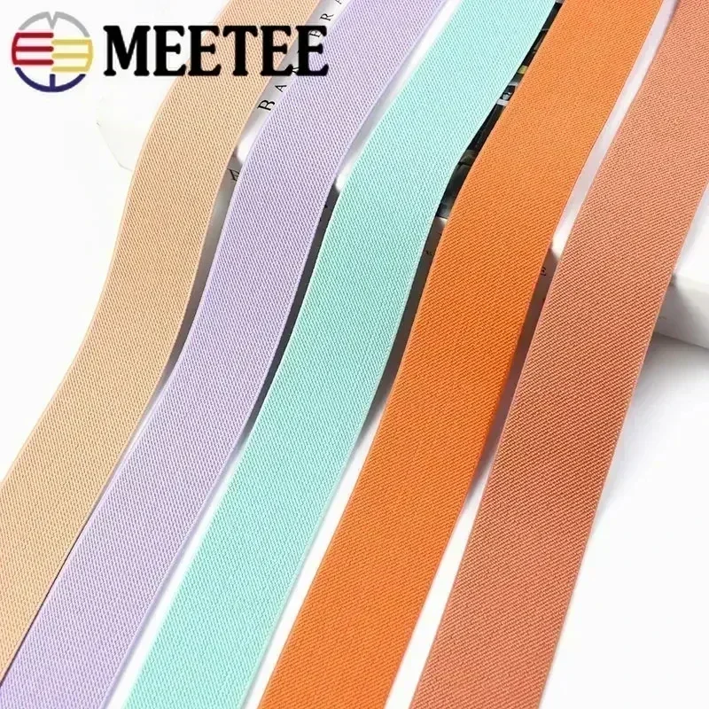 2-10Meters 38mm Colorful Elastic Band Nylon Rubber Ribbon For Pants Stretch Webbing Underwear Bias Binding DIY Sewing Accessory