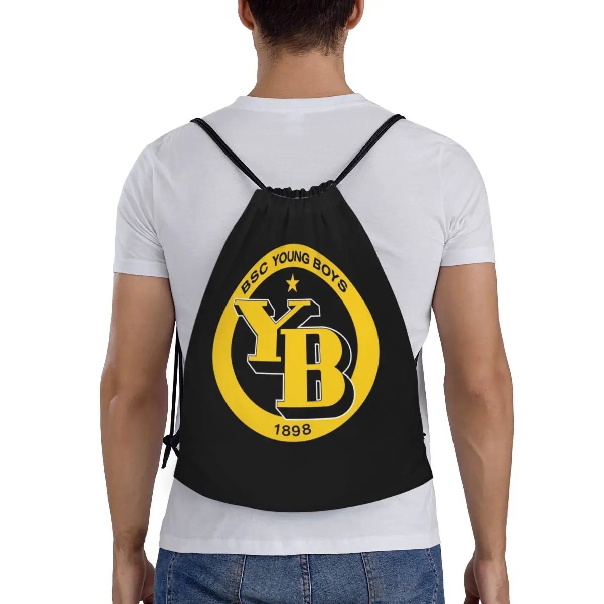

BSC Young Boys Swiss Football Sports Fans Bern Switzerland Backpacks Drawstring Bags Sports Bag Book Bags For Man Woman School