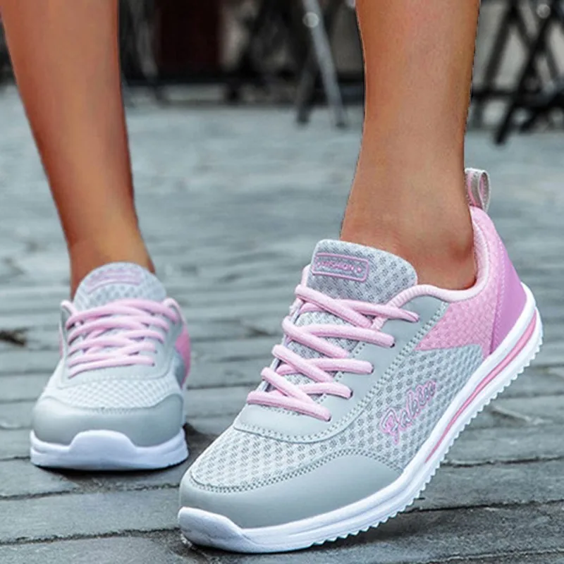 Zapatillas de deporte para mujer, moda 20225, nuevos zapatos transpirables, zapatillas vulcanizadas para mujer, zapatillas de deporte femeninas con cordones para mujer