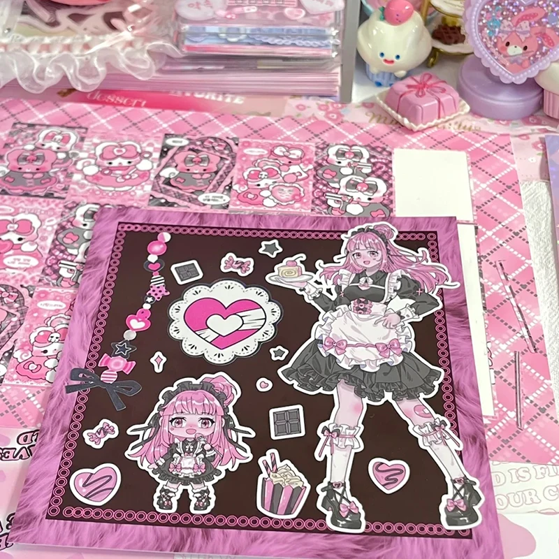 New Cute Cool Sweet Maid Girl Stickers Diary Scrapbooking DIY Album Decoration Sticker Aesthetic Personalized Kawaii Stationery