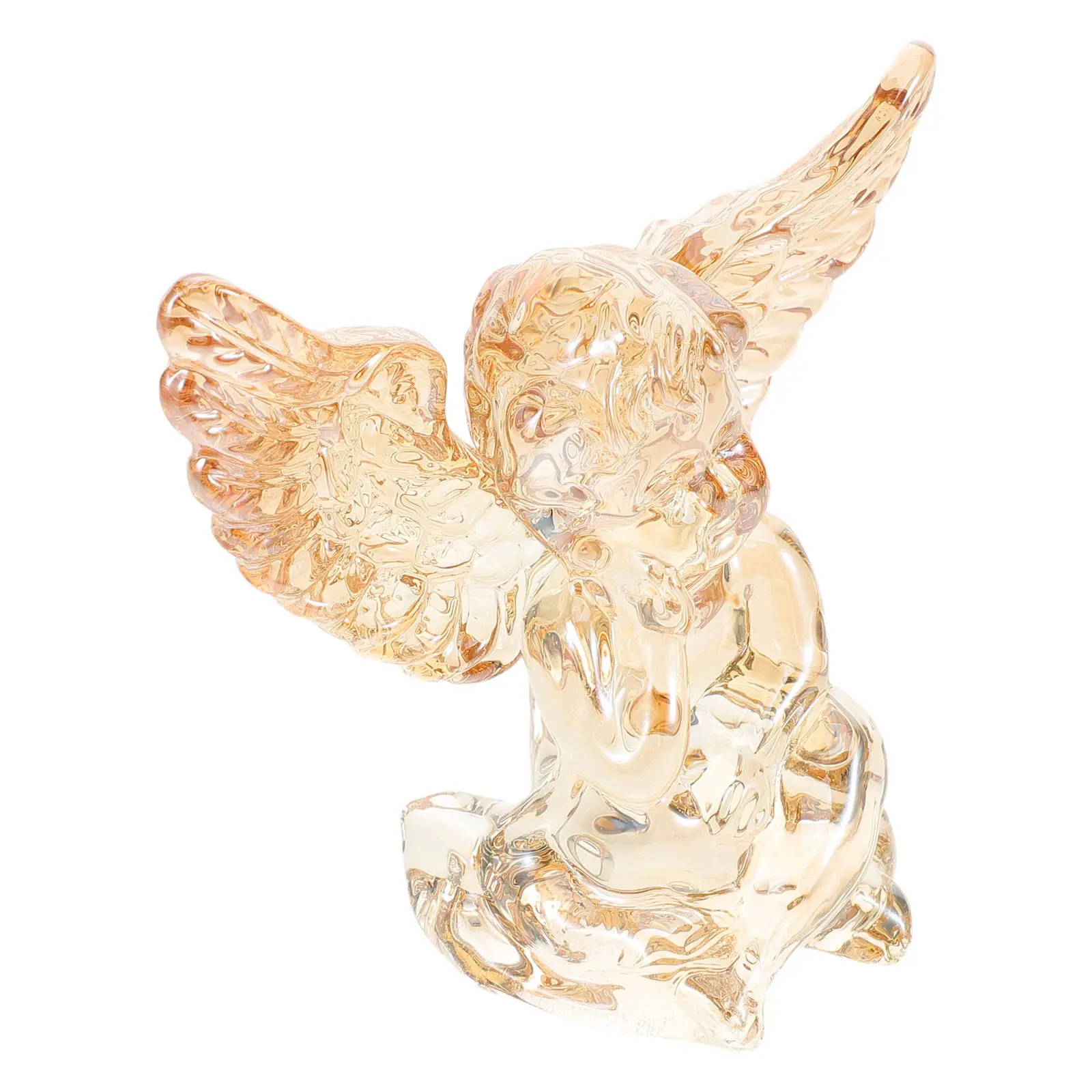 Crystal Angel Ornament Luxurious Home Decor for Living Room Bedroom Dreamy Light Shadow Effect Elegant Decoration