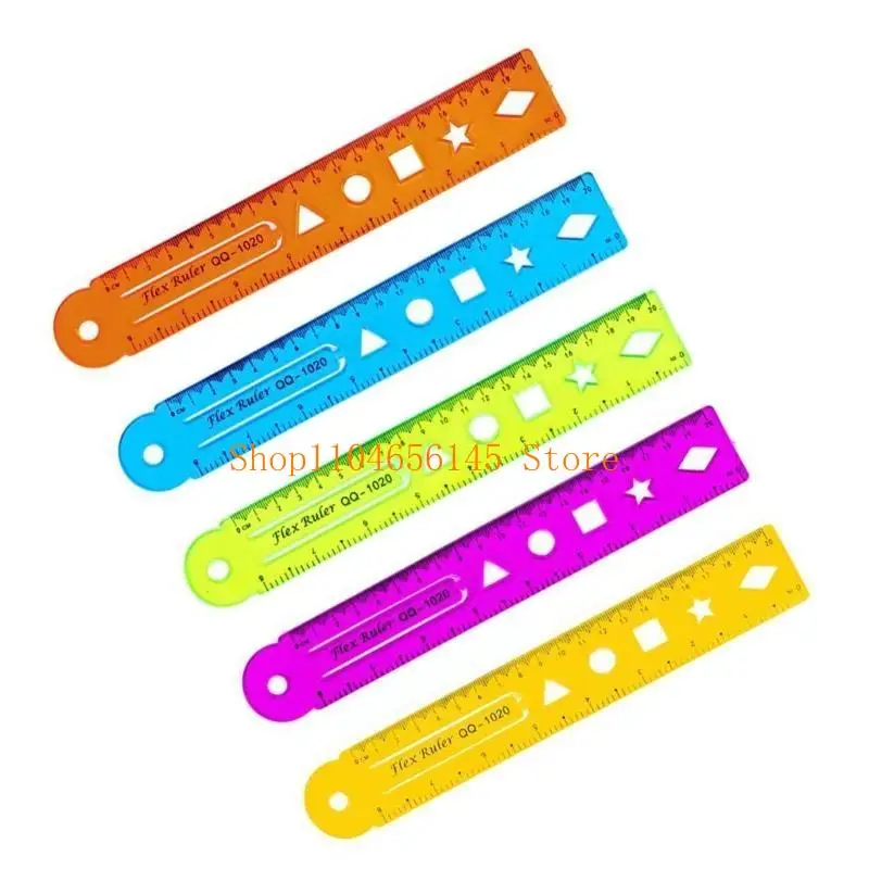 5ASD 4 PCS/set Rigno multifunzionale 15/20/30 Rigno dritto Rigno soft Gordeble Ruler Disegno Strumento disegno per