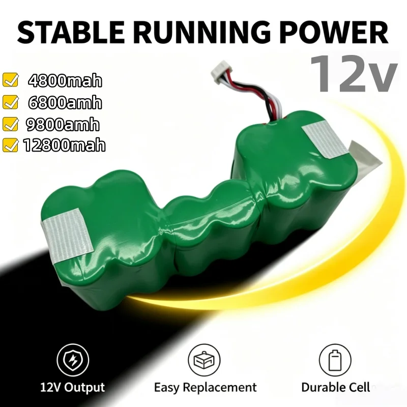 High Quality 12V Li-ion Battery 4800‑12800mAh Replacement Spare Pack For Ecovacs Deebot DM87 DM88 DG716 DE33 DE35 Robot
