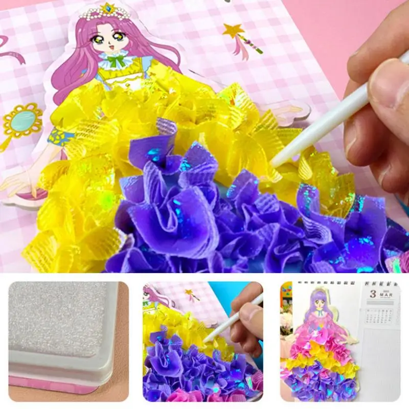 Juguetes de arte para niños, pintura de cien cambios, vestido, arte de princesa, Kit de manualidades de papel, juguetes para niños, conjunto de artes y manualidades para niños