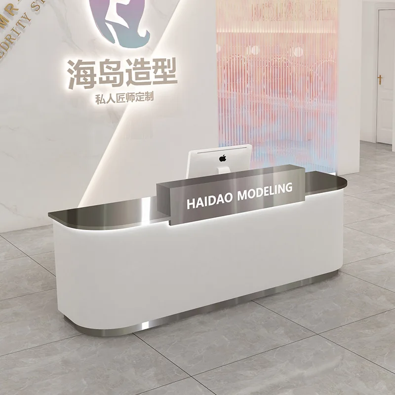 

Modern Bar Reception Desk Lectern Shop Office Cashier Nail Counter Beauty Executive Banco Cassa Reception Creative Furniture