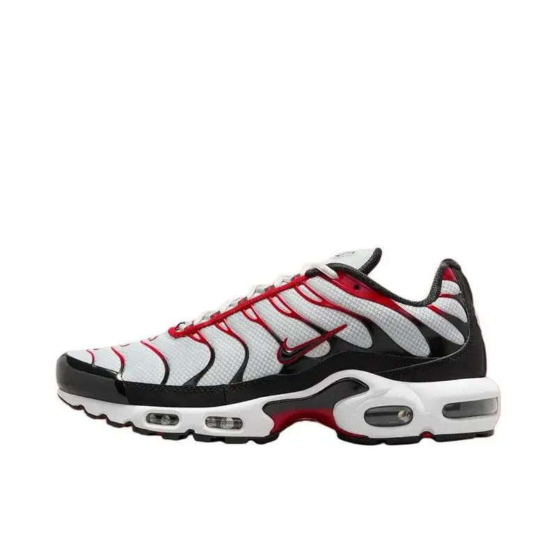 Nike Air Max Plus TN Men and Women Running Shoes Comfortable, Breathable, Anti Slip, Durable Air Cushion Cushion Black/Grey/Red