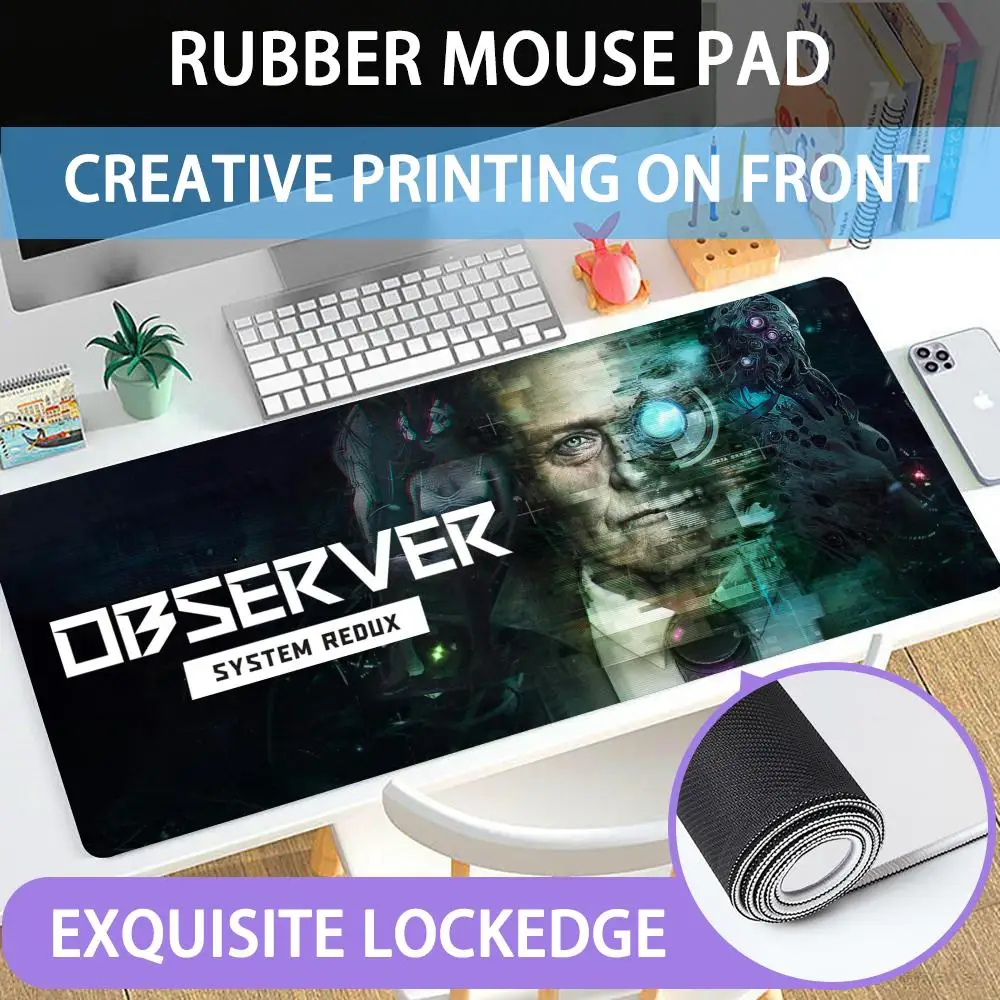 

Mouse Pad Large rubber mouse pad with lock edge computer gamer HD HellObserver printing desk pad keyboard pad