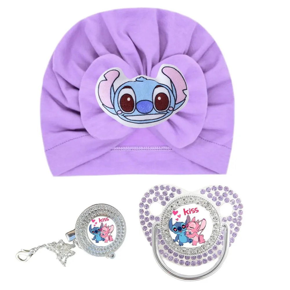 

Фиолетовая соска, пустышка для новорожденных, роскошная цепочка, набор детской шапочки, подарок для детского душа, силиконовое детское кольцо для прорезывания зубов, подарок для ребенка 0-6 месяцев