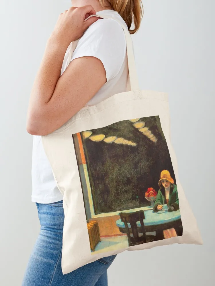 

Automat by Edward Hopper Tote Bag Canvas shoulder bag Woman shopper bag shopper women canvas Cloth bags