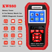 KONNWEI KW880 Auto Diagnostic Tools 12V Car OBD2 Battery Tester Analyzer Battery Match 3 in 1 Car Scanner Full OBD2 Function