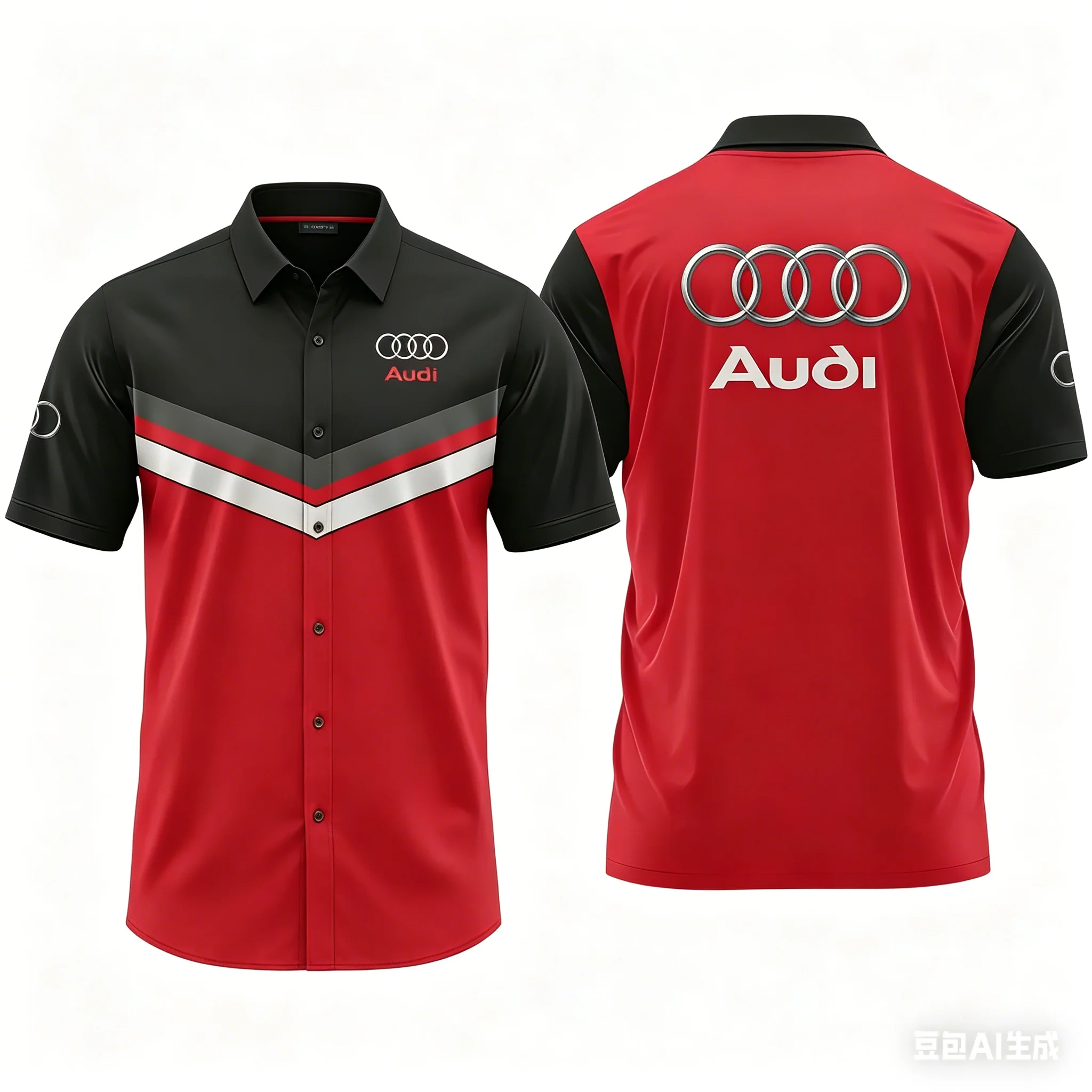 2026 New Audi 3D Printed Outdoor Sports Event Casual Shirt Moisture-wicking Breathable Multifunctional All-in-one Casual Shirt