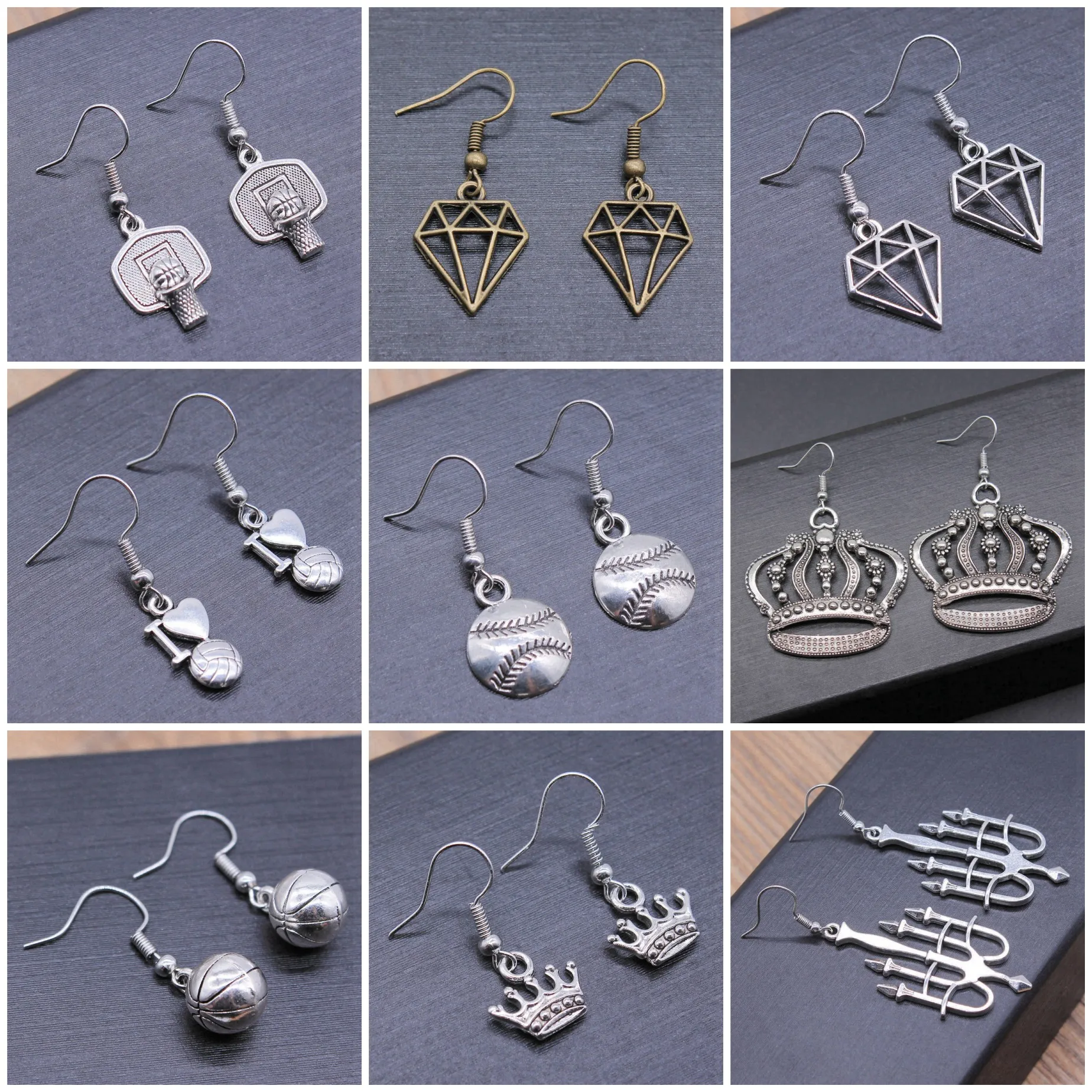 Boho Study Sports Athlete Theme Fashion Dangle Earrings 18x19mm Dangle Earrings For Women Cute Charm Jewelry Gift