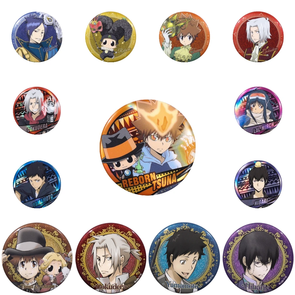 58mm Anime Katekyo Hitman Reborn Sawada Tsunayoshi Rokudo Mukuro Cosplay KOSTUUM Badge Pin SPTE Blik Broche ﻿   Prop Kerstmis Gilf