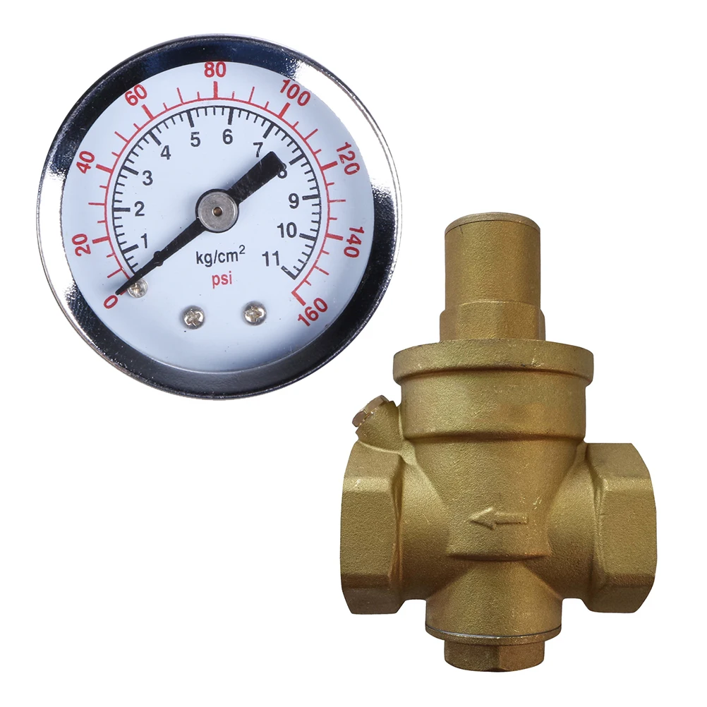

Clear Markings Brass Compatible 0160 Psi Air Compressor Pressure Gauge Mini Metal Case Npt Thread Regulator