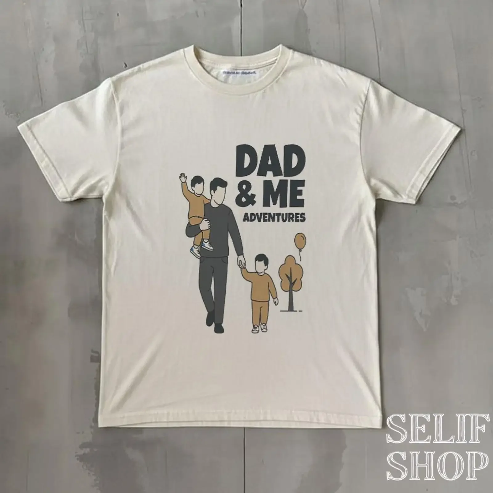 Dad Me Adventures T Shirt Personalized Father's Day Daddy and Son Matching Custom Birthday  vintage Washed Soft Stylish
