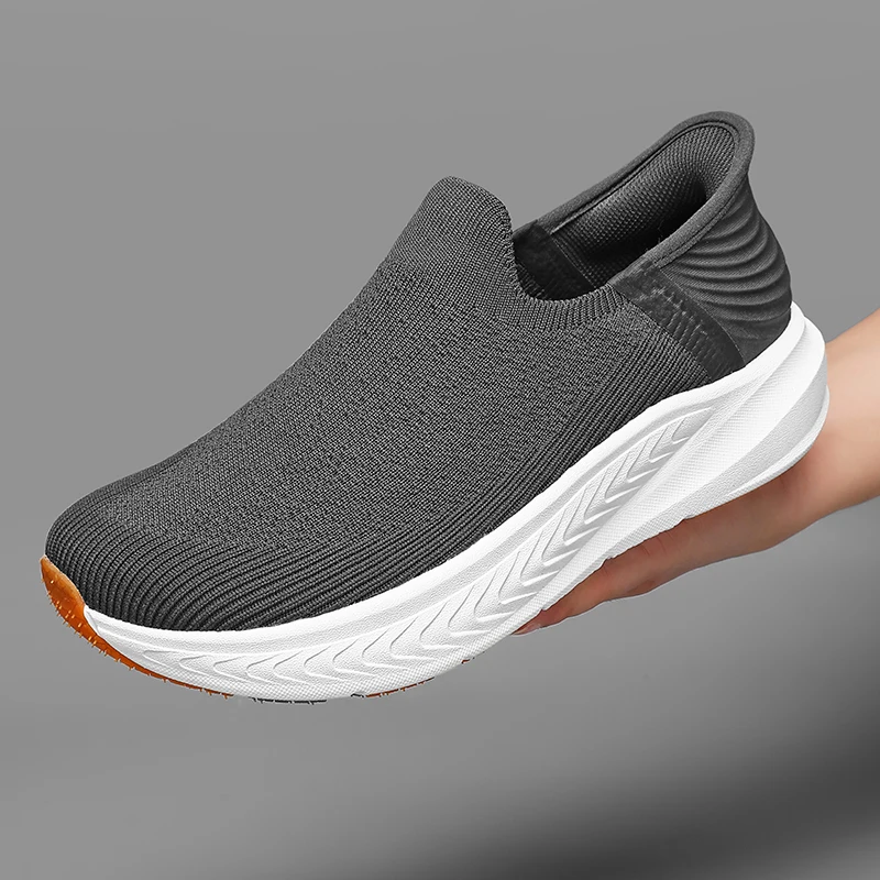 Men's Slip ins Barefoot Shoes Plus Size Wide Toe Box Zero Drop Non-slip Walking Sneakers Breathable Outdoor Hiking Running view 3