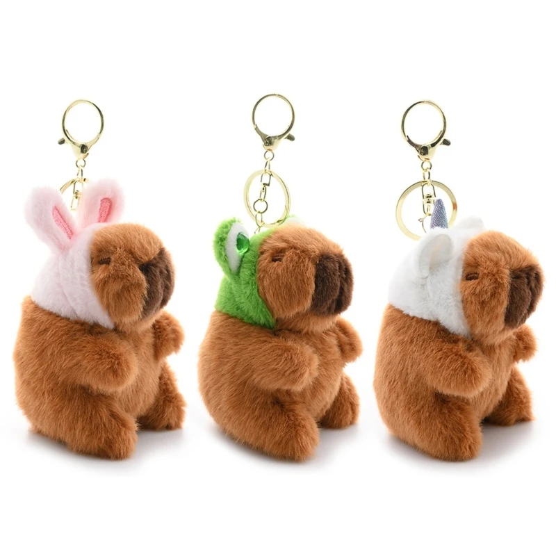 

Cosplay Capybara Pendant Plush Animal Plush Key Chain Handbag Hangings Ornaments D5QF