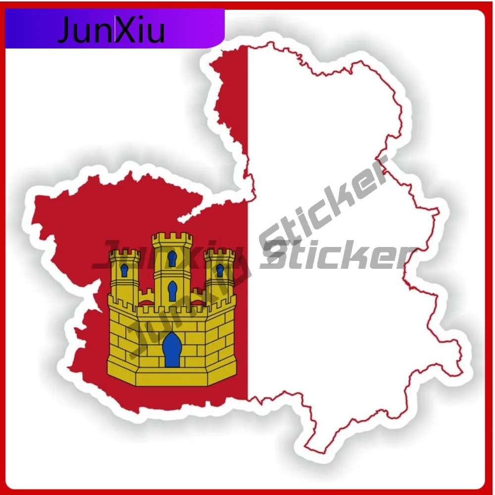 

Castilla-La Mancha Spain Stylish Helmet Weatherproof Vinyl Sticker Badge Art Truck Decoration Sticker Laptop Anti Scratch