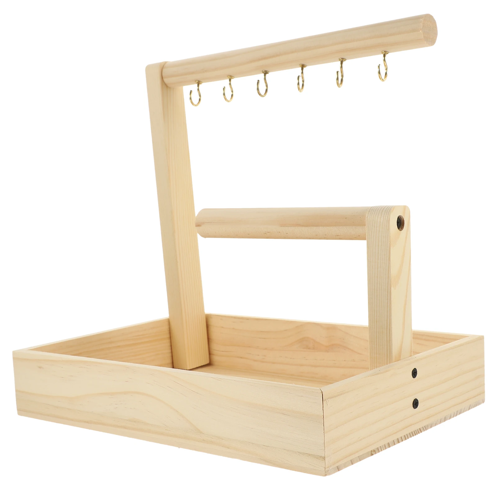 

Jewelry Storage Necklace Display ganizer Solid Wood Space Saving Necklace Holder For Girls Bracelet Keychain Holder