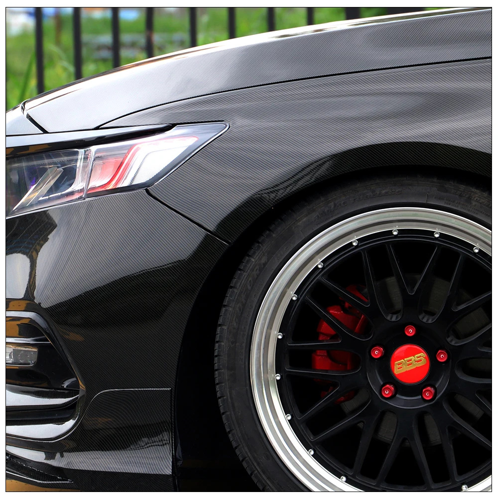 غلاف السيارة من مادة TPU لحماية الألوان، تصميم ملصق السيارة المتغير اللون باللون الأسود الكربوني