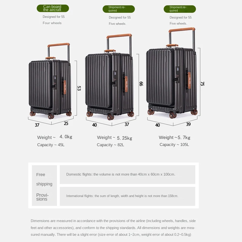 Expandable Suitcase Large Capacity 28 inch,30 inch Wide-Handle Luggage TSA Combination Lock Side Opening Travel Carry-on Luggage