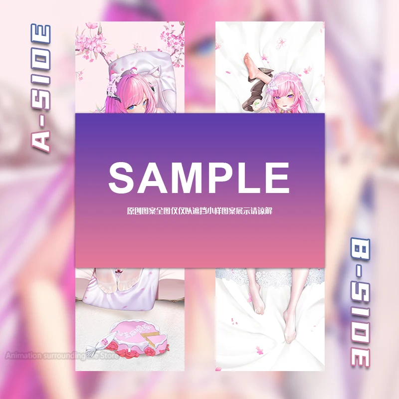 Anime Honkai Impact 3 Girl Elysia Dakimakura Hing Body Case, Otaku Male BL Taie d'oreiller, Juste de coussin