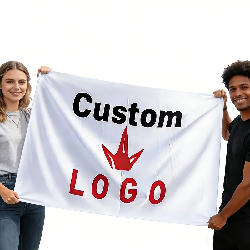 1pc Personalize Flag Banner with Your Logo, Durable Polyester, Custom Indoor And Outdoor Party Home Decor for 4 Seasons Flag