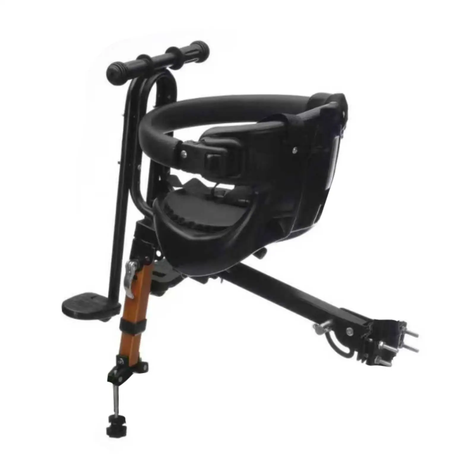 Kids Front Bicycle Seat with Backrest and Cushion for Comfortable Family Cycling Adventures