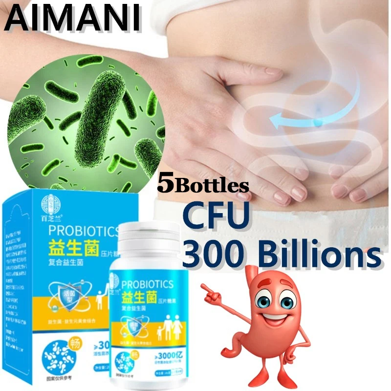 

5 Bottles CFU Probiotics Weight Loss Products Improve Intestinal Absorption Promote Digestion Slim Diet Enzyme Body Shaping