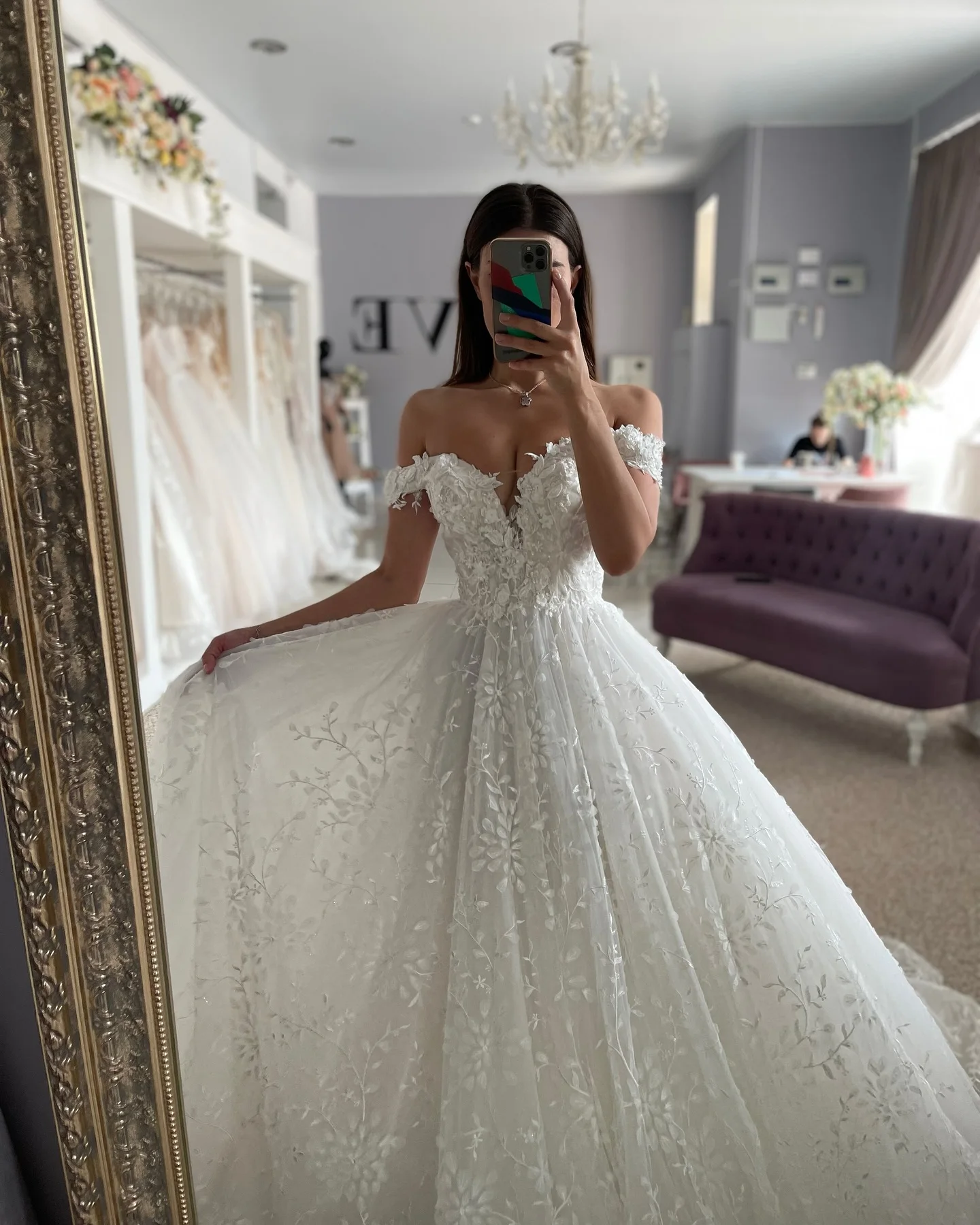 Vestidos de casamento de renda para noiva, fora do ombro apliques, pérolas vestidos de noiva, 2022