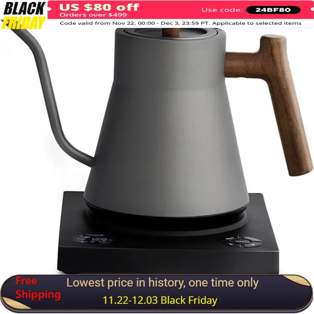 

Electric Kettle, Gooseneck Electric Tea Kettle, 34oz Pour Over Temperature Control & Rapid Heating and Leak Proof, Water Kettles