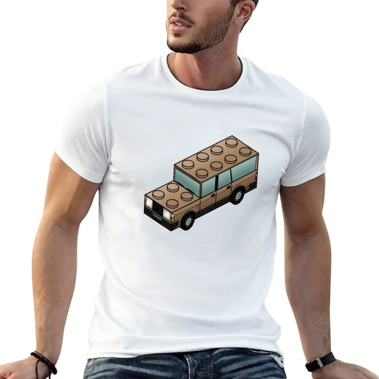 turbobrick wagon - gold metal vector T-Shirt sweat summer tops anime clothes workout shirts for men