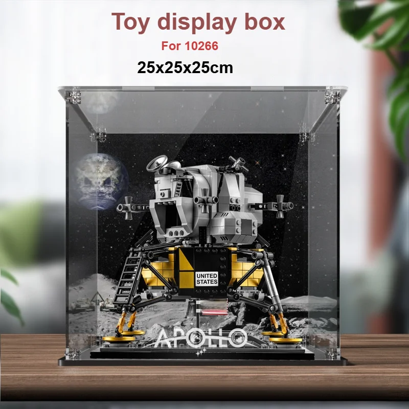 Acrylic display box, suitable for Lego 10266 Apollo 11 Lunar Module Transparent Dust Cover, lego building block display box