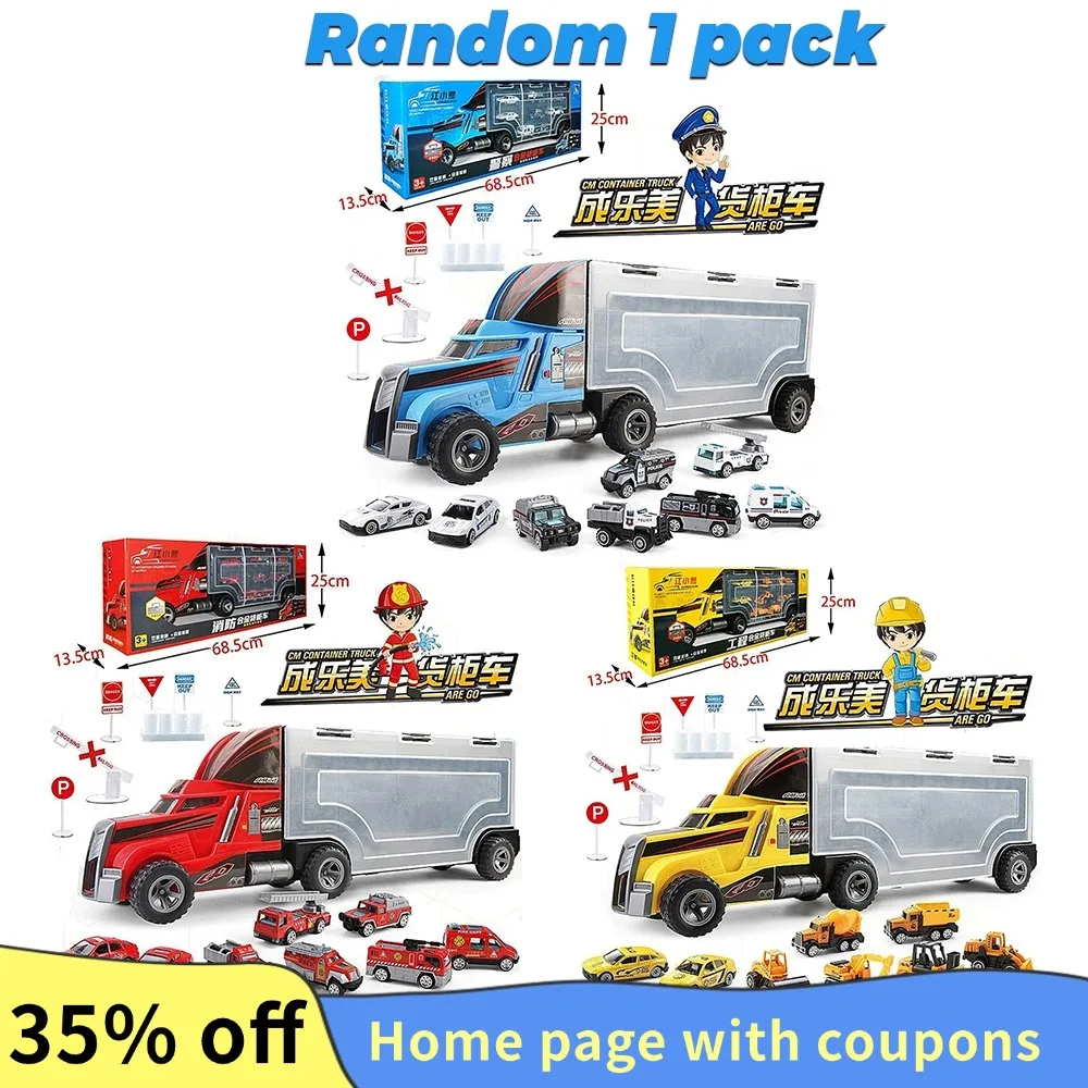 1/64 Brandweerwagen Set Willekeurig Verzenden Legering Speelgoed Motorvoertuig Diecast Metaal Model Tiener Volwassenen Gift