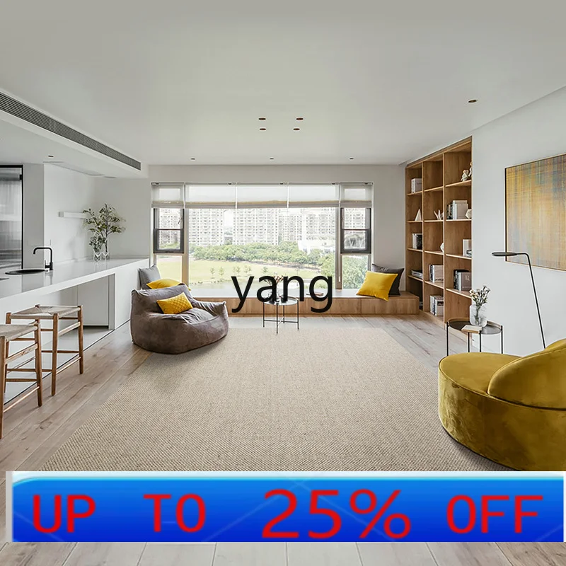 

Lhh Wool Carpet Living Room Solid Color Simple Loop Pile High-End Thickened Stain-Resistant Easy Care Carpet