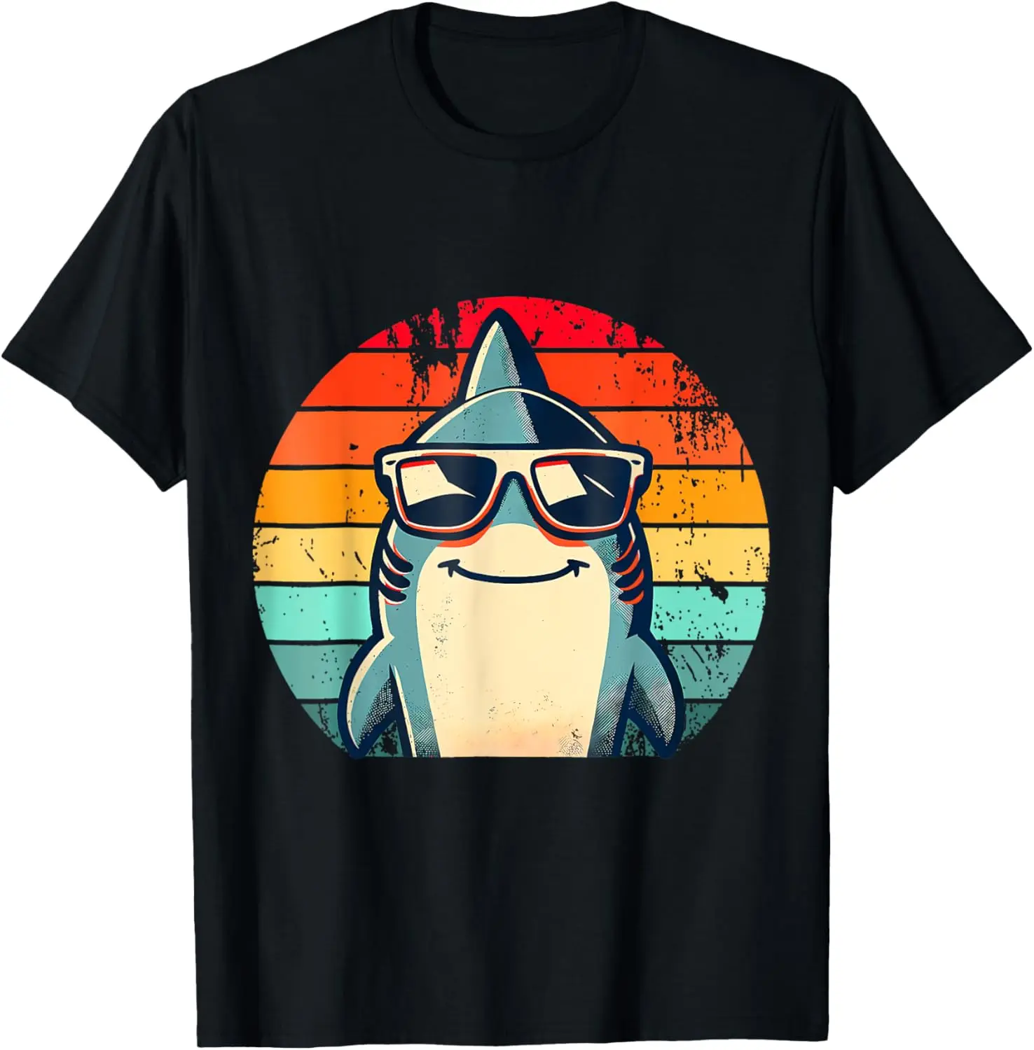 

Cool Retro Shark in Sunglasses 70s 80s 90s Funny Shark T-Shirt