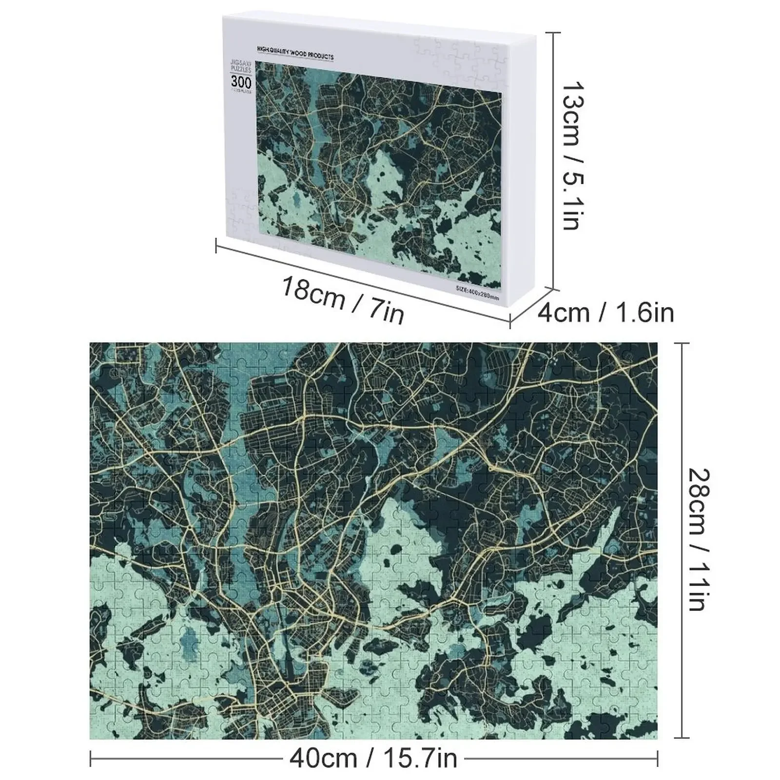 خريطة مدينة هلسنكي في فنلندا - أحجية الصور المقطوعة الصيفية، اسم شخصي، ألغاز كائن الطفل المخصصة #5