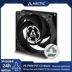 ARCTIC P8 PWM PST CO 80mm Case Fan,PWM Sharing Technology(PST),Dual Ball Bearing for Continuous Operation,Fan Speed:200–3000 rpm