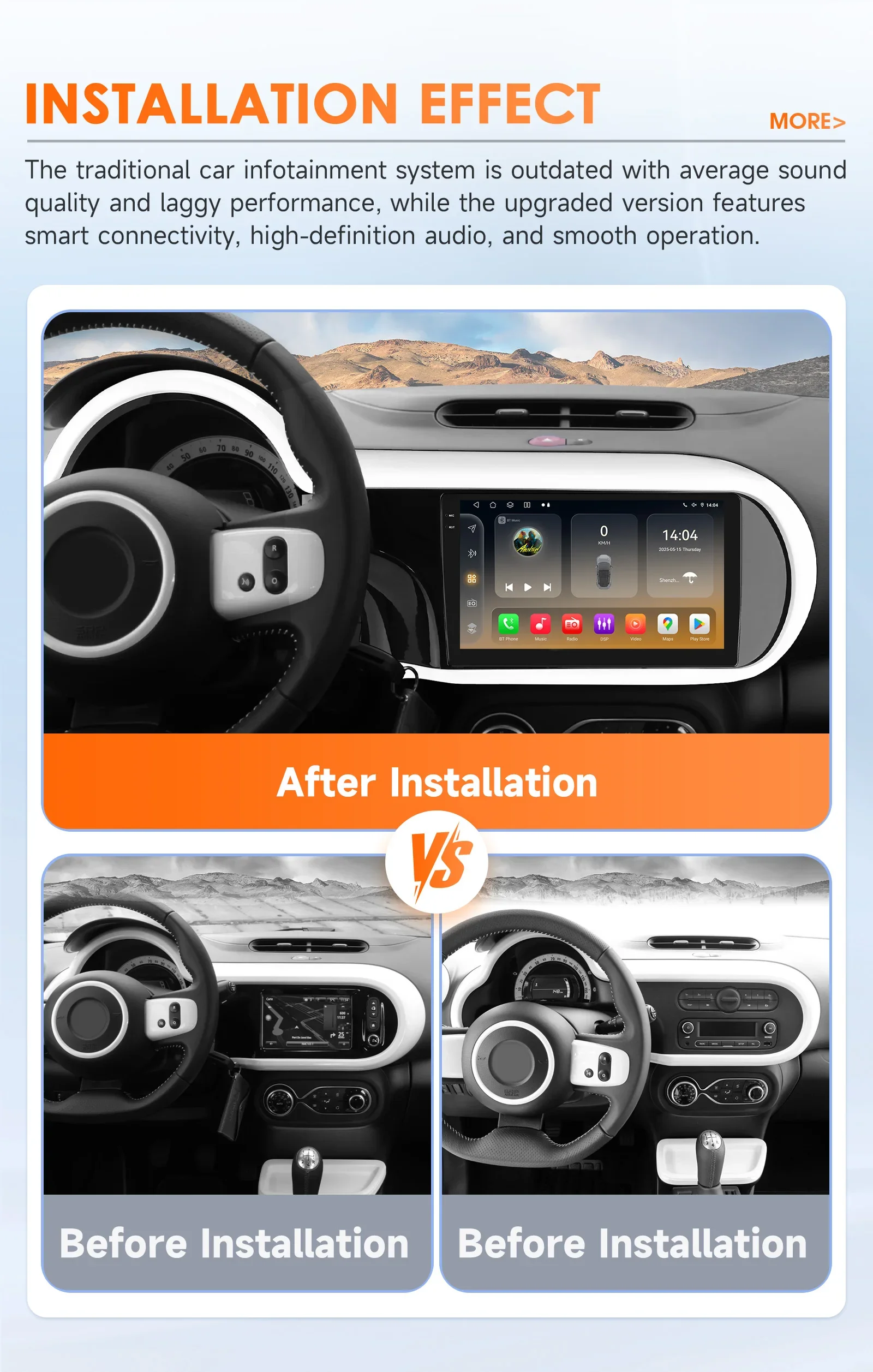 Hizpo 2Din 360Camera Car Intelligent Systems Android Car Radio for Renault Twingo Ⅲ 2014-2024 Multimedia Autoradio Carplay 4G AI