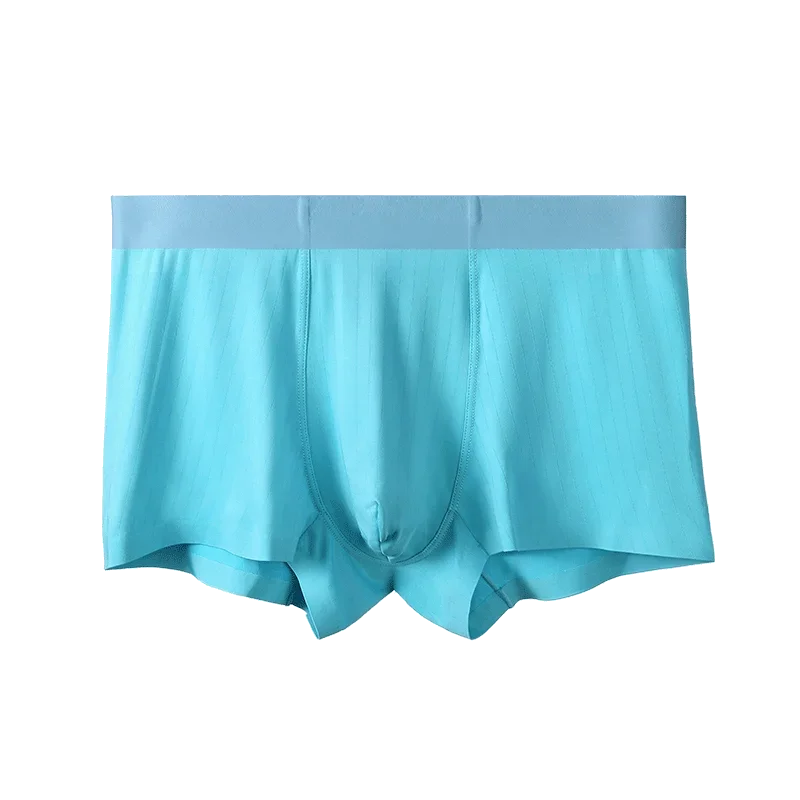 

3PC Men's underwear ice silk seamless, comfortable and breathable, four-cornered shorts, trendy and individual, summer thin,