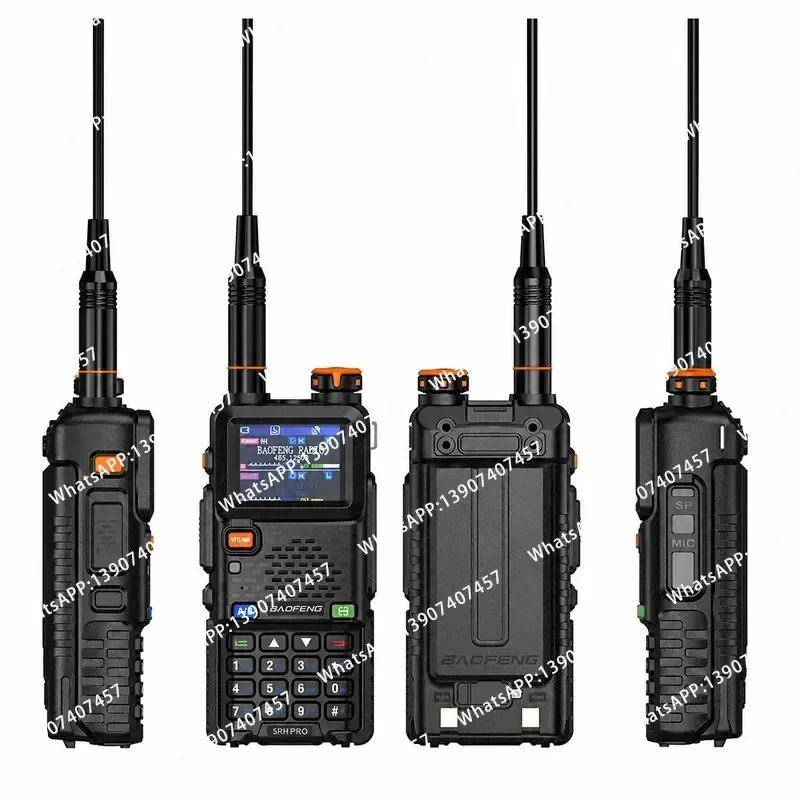 5RH PRO GPS walkie-talkie 10W remote portable multi-band AM wireless frequency copy 640CH Type-C charging 2-way radio