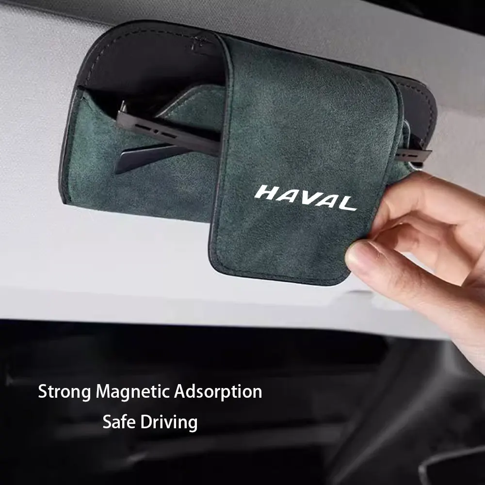 For Haval F7 H6 F7x H2 Car Glasses Holder Clip Accesorios Interior Decoration Case Cover Eyeglass Organizer Sun Glasses Storage