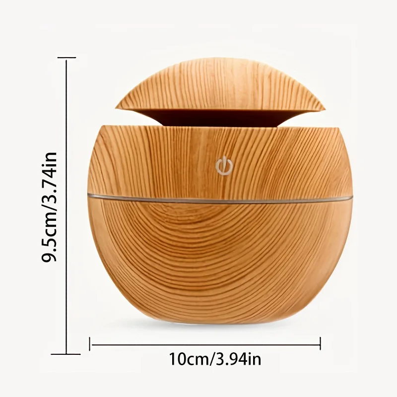 مرطب فطر كروي صغير فطر إبداعي من الحبوب الخشبية مرطب للسيارة مرطب بخاخ هواء ضباب عالي كتم
