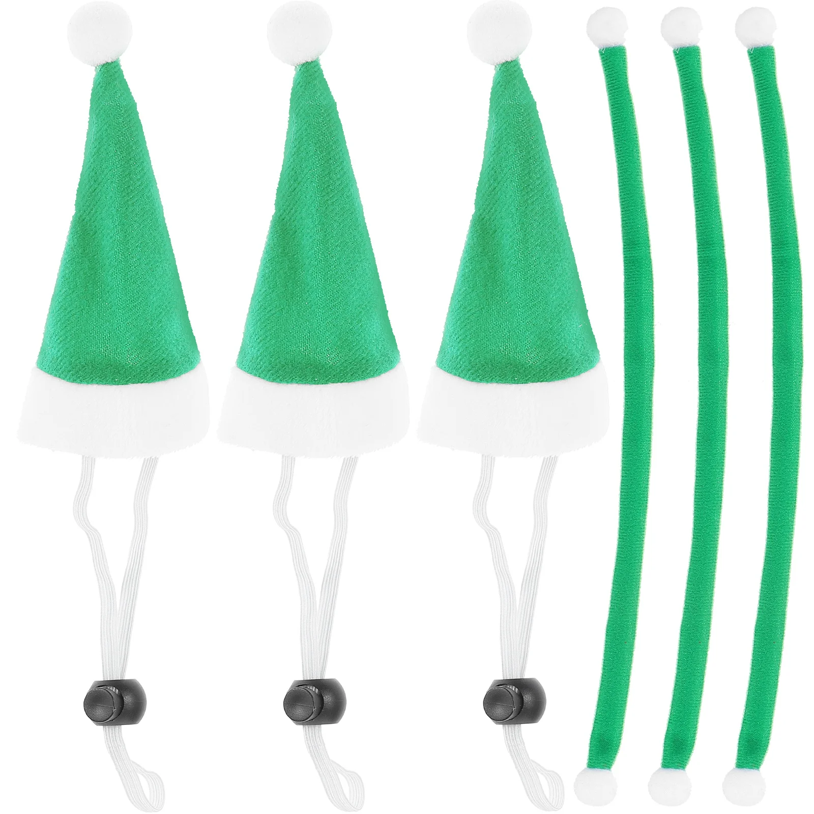 

6 Pcs Pet Christmas Hat Scarf Set Decoration Cat Costume Accessories Flannel Ornament for