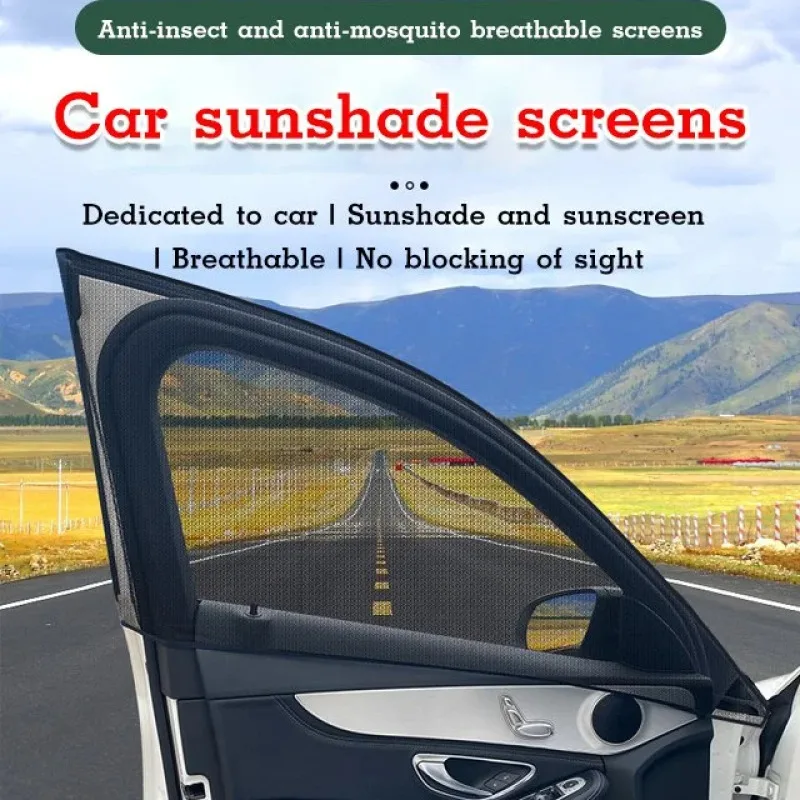 Summer sunshade side window net breathable sunshade mosquito repellent window frame