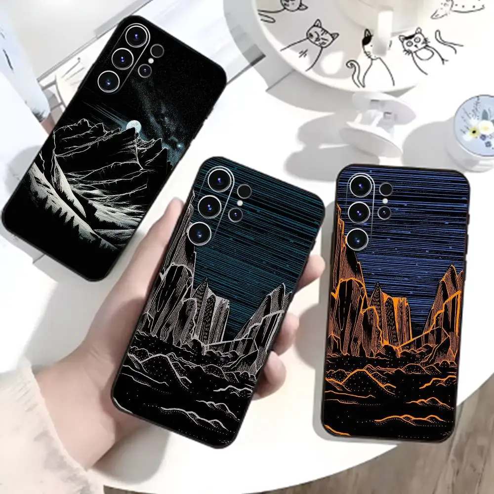 

Dark Space Astrology Mountain Phone Case For Samsung S26,S25,S24,S23,S22,S21,S20,Plus,Fe,Lite,Others Black Cover