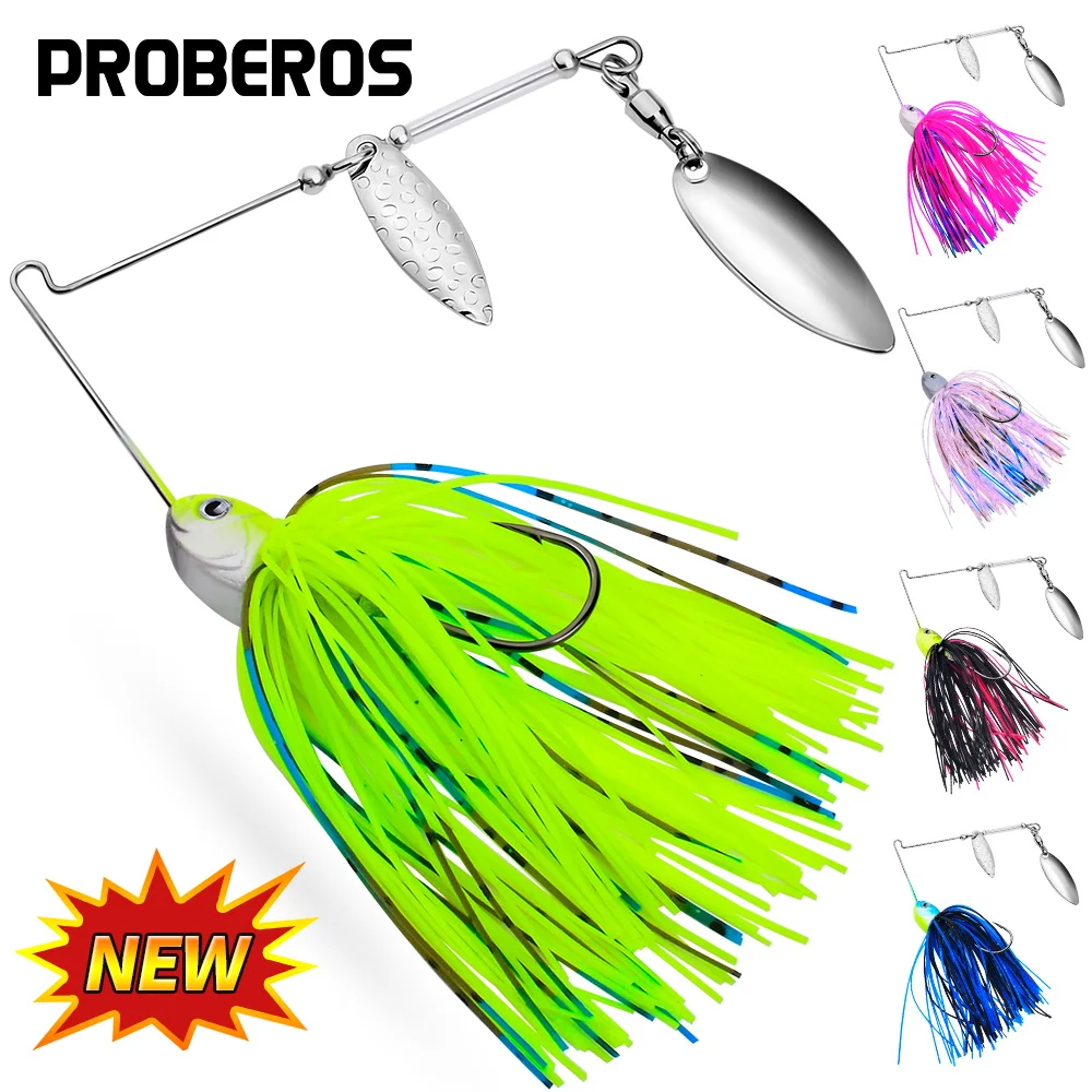 PROBEROS 5 Stück 13,7 g/16,8 g Buzzbait Angelköder Weedless Angelköder Wobbler Chatterbait Spinnerbait Jigs Köder für Bass Pike